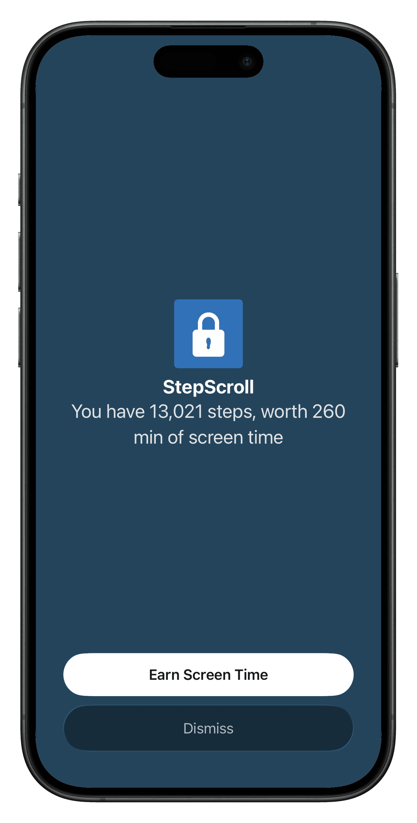 StepScroll shield screen showing protection is active